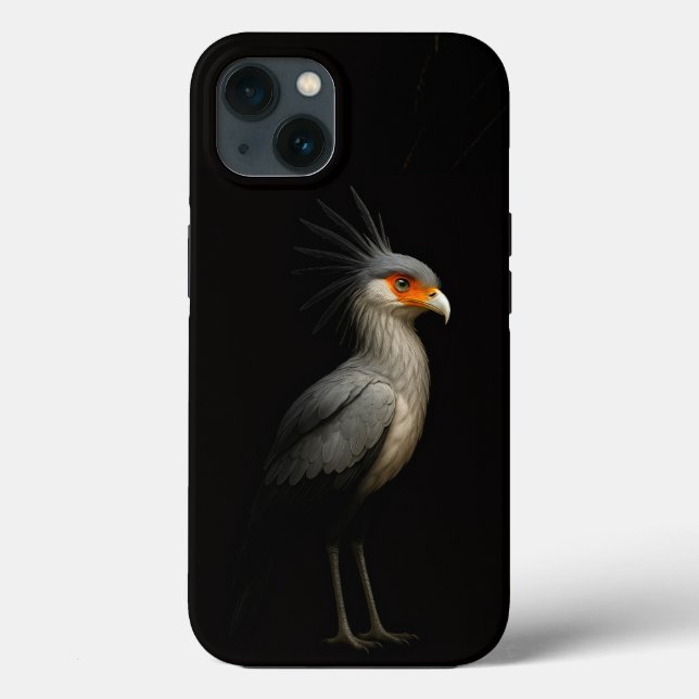 Funda De Case-Mate Para iPhone Black 4 Luxe iPhone 13, Secretary Bird (Reverso )