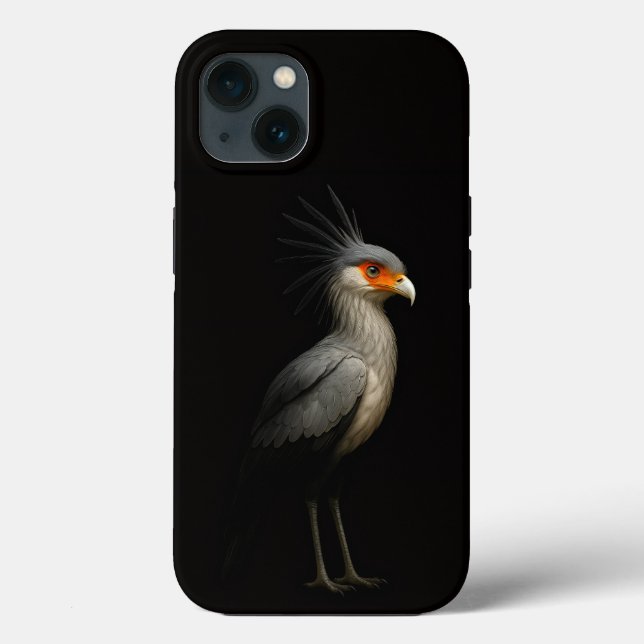 Funda De Case-Mate Para iPhone Black 4 Luxe iPhone 13, Secretarybird (Reverso )