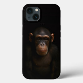 Funda Para iPhone 13 Black 4 Luxe iPhone 13, Serene Chimpanzee