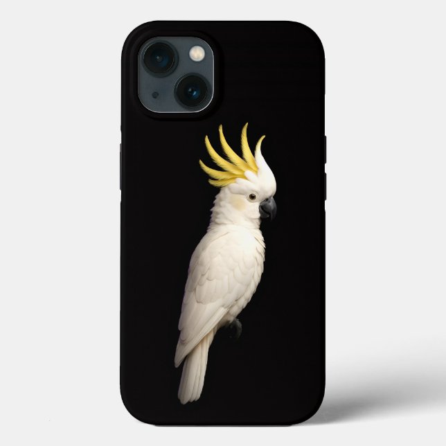 Funda De Case-Mate Para iPhone Black 4 Luxe iPhone 13, Sulphur Crested Cockatoo (Reverso )