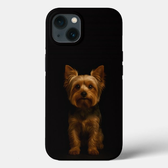 Funda De Case-Mate Para iPhone Black 4 Luxe iPhone 13, Yorkshire Terrier (Reverso )