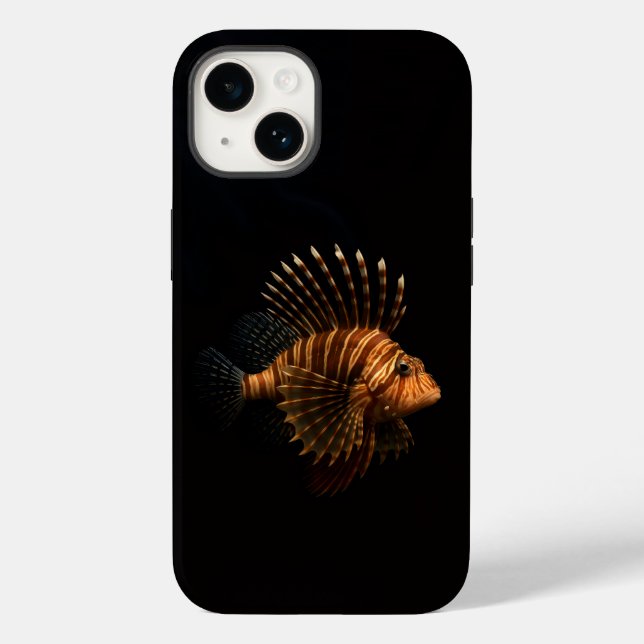 Funda De Case-Mate Para iPhone Black 4 Luxe iPhone 14 Case, Red Lionfish (Reverso )
