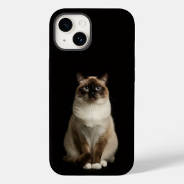 Funda Para iPhone 14 De Case-Mate Black 4 Luxe iPhone 14 Mate, Birmanese Cat