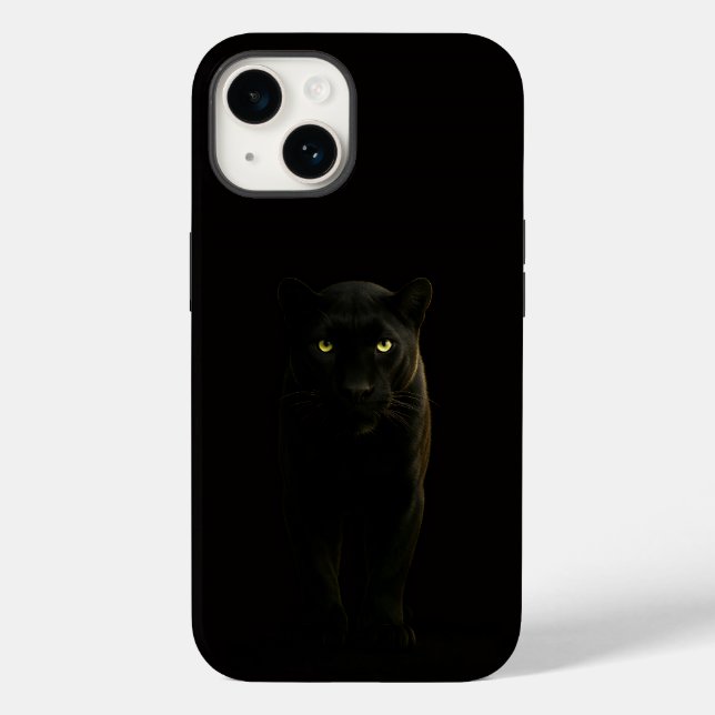 Funda De Case-Mate Para iPhone Black 4 Luxe iPhone 14 Mate, Black Panther (Reverso )