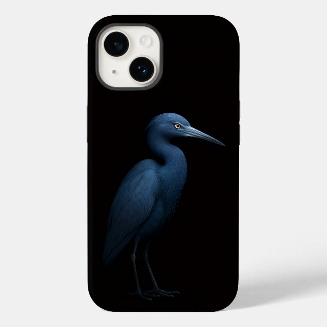 Funda De Case-Mate Para iPhone Black 4 Luxe iPhone 14 Mate, Garza Azulada (Reverso )