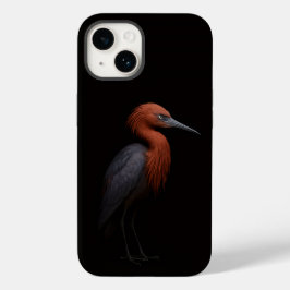 Funda Para iPhone 14 De Case-Mate Black 4 Luxe iPhone 14 Mate, Reddish Egret