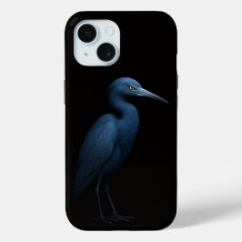 Funda Para iPhone 15 Black 4 Luxe iPhone 15 Case, Little Blue Heron