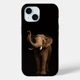 Funda Para iPhone 15 Black 4 Luxe iPhone 15 Case, Mighty Elephant