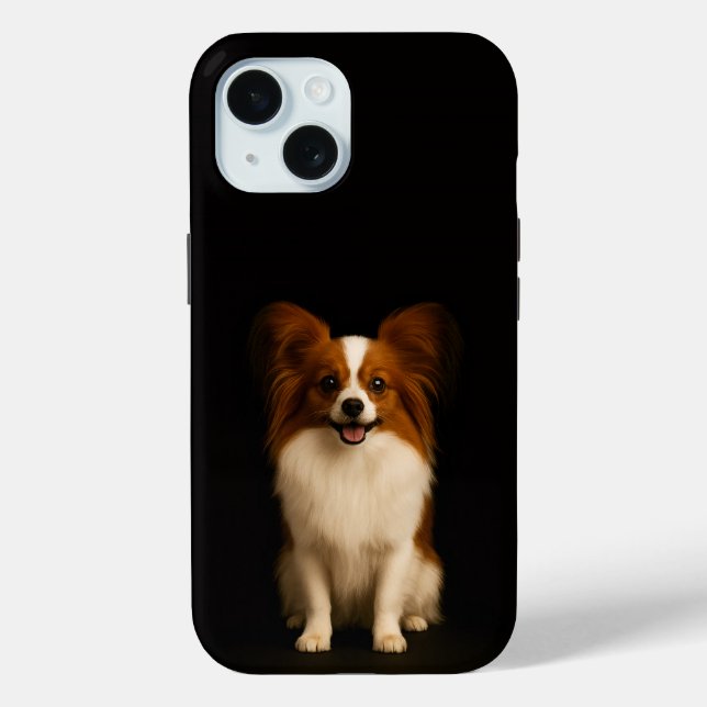 Funda De Case-Mate Para iPhone Black 4 Luxe iPhone 15 Case, Refined Papillon (Reverso )