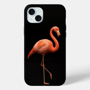 Funda Para iPhone 15 Mini Black 4 Luxe iPhone 15 Plus, Pink Flamingo