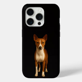 Funda Para iPhone 15 Pro Black 4 Luxe iPhone 15 Pro Mate, Classy Basenji