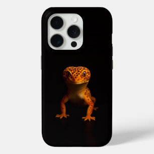 Funda Para iPhone 15 Pro Black 4 Luxe iPhone 15 Pro Mate, Gecko Leopardo