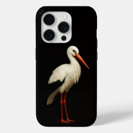 Funda Para iPhone 15 Pro Black 4 Luxe iPhone 15 Pro Mate, Graceful Stork