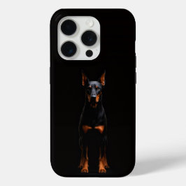 Funda Para iPhone 15 Pro Black 4 Luxe iPhone 15 Pro Mate, Guardian Doberman