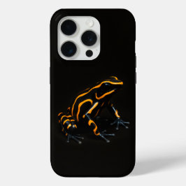 Funda Para iPhone 15 Pro Black 4 Luxe iPhone 15 Pro Mate, Rana Naranja negr