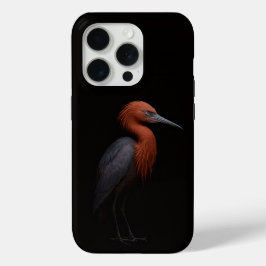 Funda Para iPhone 15 Pro Black 4 Luxe iPhone 15 Pro Mate, Reddish Egret