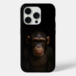 Funda Para iPhone 15 Pro Black 4 Luxe iPhone 15 Pro Mate, Serene Chimpanzee