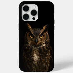 Funda Para iPhone 15 Pro Max Black 4 Luxe iPhone 15 Pro Max, Lechuza Ojo Dorada