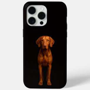 Funda Para iPhone 15 Pro Max Black 4 Luxe iPhone 15 Pro Max, Perro Vizsla Ágil