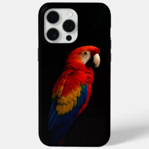Funda Para iPhone 15 Pro Max Black 4 Luxe iPhone 15 Pro Max, Scarlet Parrot