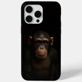 Funda Para iPhone 15 Pro Max Black 4 Luxe iPhone 15 Pro Max, Serene Chimpanzee