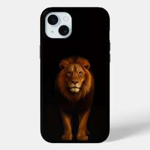 Funda Para iPhone 15 Mini Black 4 Luxe, León Majestuoso iPhone 15 Plus