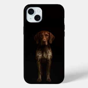 Funda Para iPhone 15 Mini Black 4 Luxe, Perro Pointer Alemán iPhone 15 Plus