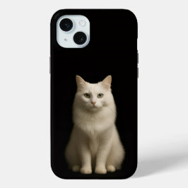 Funda Para iPhone 15 Mini Black 4 Luxe, Turkish Angora Cat