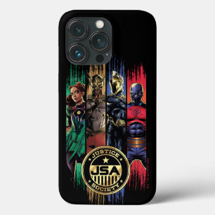 Funda Para iPhone 13 Pro Black Adam Justice Society Heroes In Stripes