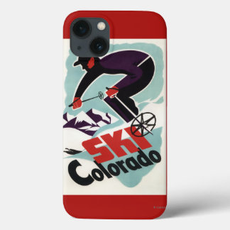 Funda Para iPhone 13 Black and Purple Clothed Skier