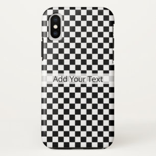 Funda Para iPhone X Black and White Classic Checkerboard by STaylor