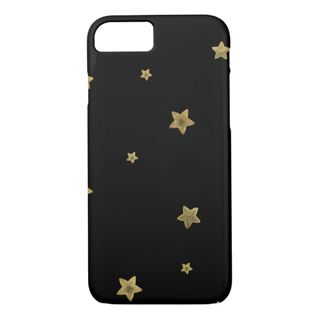 Funda De Case-Mate Para iPhone Black Gold Stars (Reverso)