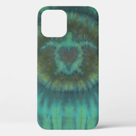 Funda Para iPhone 12 Black Green Love Turtles Heare Tie Dye