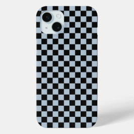 Funda Para iPhone 15 Mini Black ice checkered pattern