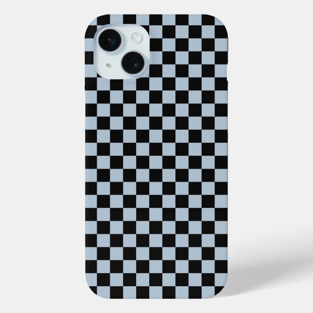Funda De Case-Mate Para iPhone Black ice checkered pattern (Reverso )