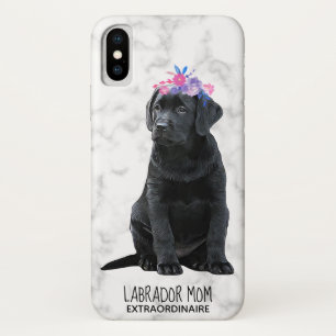 Funda Para iPhone X Black Lab Mom Puppy Labrador