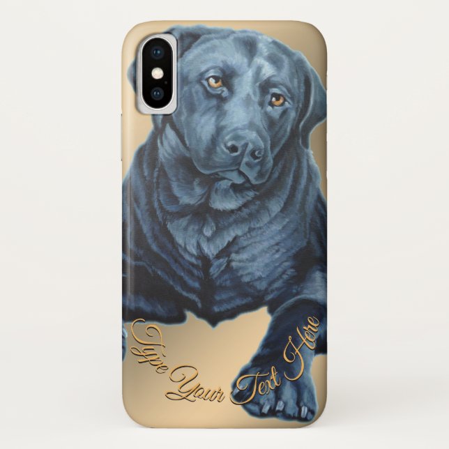 Funda De Case-Mate Para iPhone Black Labrador iPhone Cases Personalizado Smartpho (Reverso)