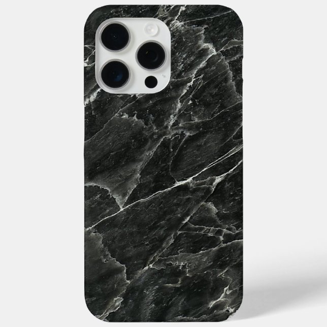 Funda De Case-Mate Para iPhone Black Marble Slab (Reverso )