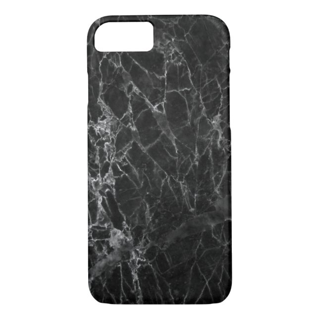 Funda De Case-Mate Para iPhone Black Marble Stone Look (Reverso)