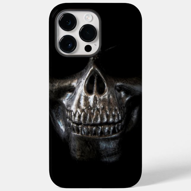 Funda De Case-Mate Para iPhone Black Modern Skull (Reverso )