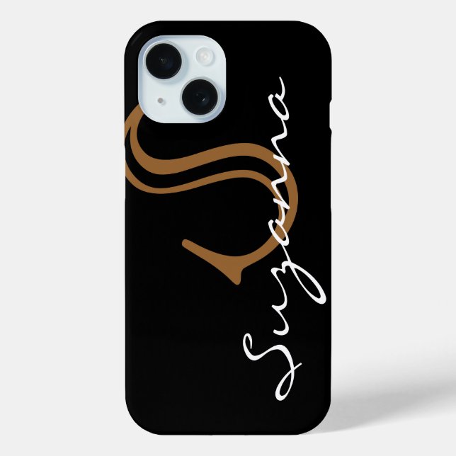 Funda De Case-Mate Para iPhone black monogrammed (Reverso )