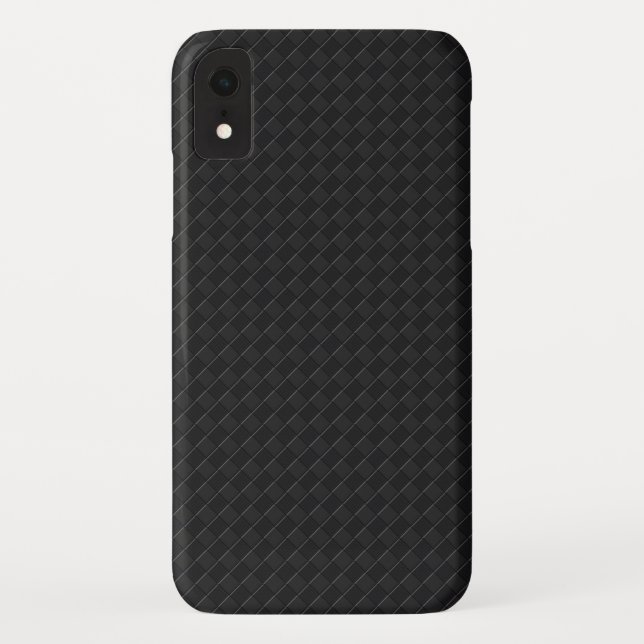 Funda De Case-Mate Para iPhone Black on Black Checkered Automotive Pattern (Reverso)