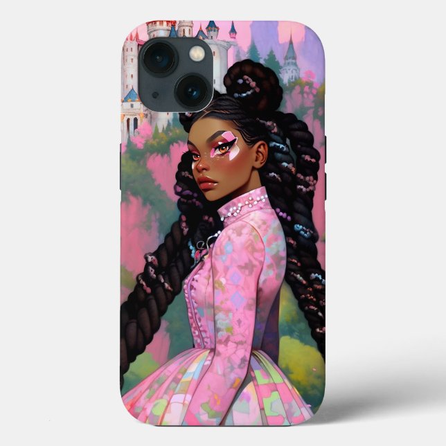 Funda De Case-Mate Para iPhone Black Princess Fantasy Art (Reverso )