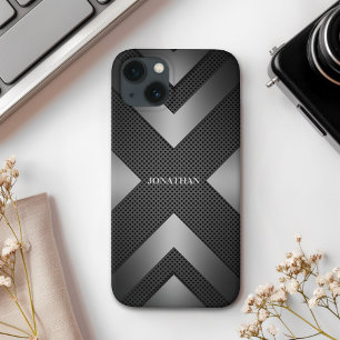 Funda Para iPhone 13 Black Simple Metallic