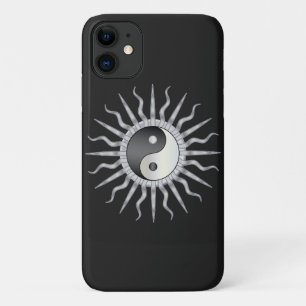Funda Para iPhone 11 Black Starburst Yin Yang