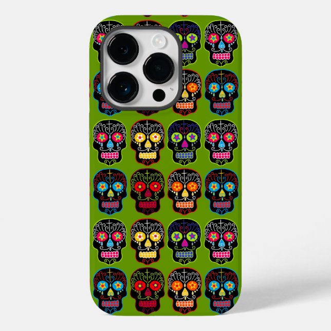 Funda De Case-Mate Para iPhone Black Sugar Skull (Reverso )