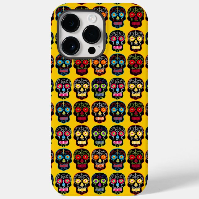 Funda De Case-Mate Para iPhone Black Sugar Skull (Reverso )