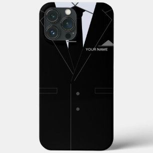 Funda Para iPhone 13 Pro Max Black Suit Your Name Business Gift
