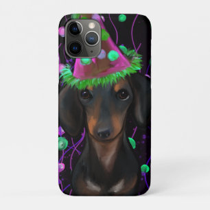 Funda Para iPhone 11 Pro Black & Tan Doxie