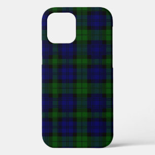 Funda Para iPhone 12 Black Watch Tartan Blue Green Plage